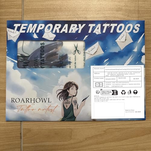48 Watercolor Temporary Tattoos - Waterproof, Adults & Kids