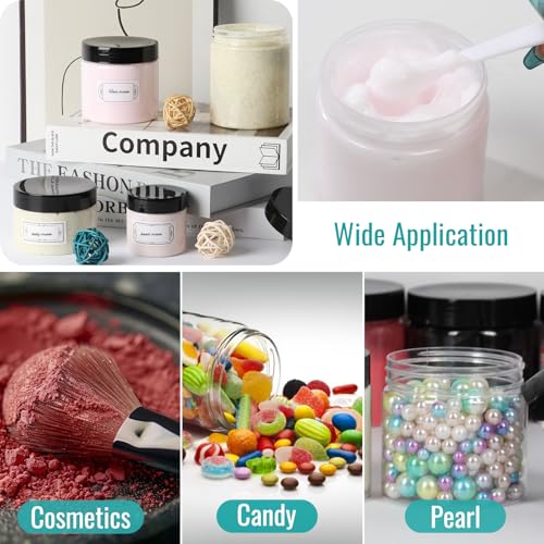 SZUAH 6 oz Plastic Containers with Lids 40Pack, Plastic Jars with Lids 6 oz, Empty Clear Slime Containers for Lotion, Cream, Body Butter, Makeup, Travel Storage(180ml, Set of 40)