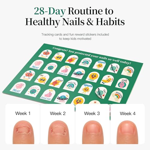 APUREE Nail Biting Prevention for Kids – Safe Bitter Deterrent with Habit Tracker