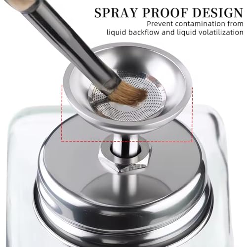 6oz Glass Push Down Pump Dispenser Bottle – Clear Refillable