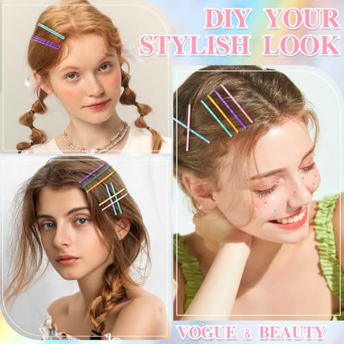 150 Colorful Bobby Pins for Women - Durable Hair Pins with Box