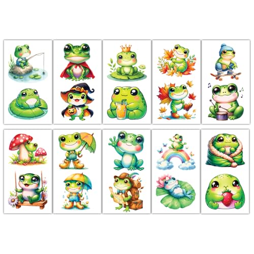 Temporary Tattoos Party Supplies - set 30 Sheets Tattoos (Frogs)