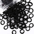 200Pcs Black Baby Hair Bands – Seamless Toddler Hair Ties