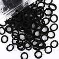 BAOLI Black Baby Hair Ties - 200PCS Mini Seamless Toddler Ponytail Holders