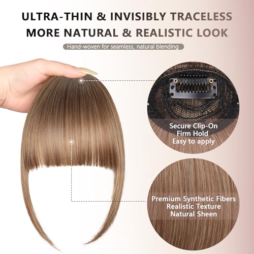 LEEONS Clip-In Bangs Hair Piece | Synthetic Hairpiece