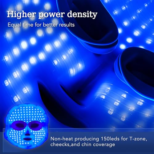 NEWKEY Blue Light Therapy Mask for Acne - Full Face LED Treatment
