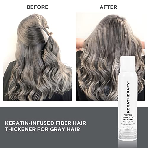 Keratherapy Keratin Infused Perfect Match Fiber Hair Thickener Spray, Medium Brown, 4 fl. oz., 140 ml - Volumizing, Thickening, & Concealing Hairspray for Scalp Coverage, Roots & Thinning Areas