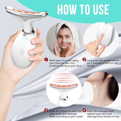 7-in-1 Red Light Therapy Face Massager Wand by MOYAC