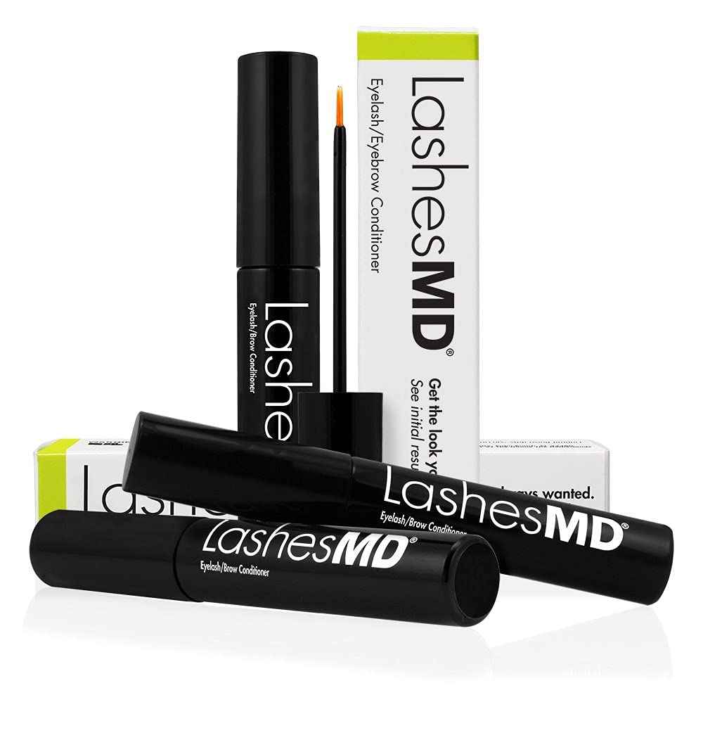LashesMD Eyelash Growth Serum & Eyelash Conditioner for Naturally Fuller Looking Eyelashes and Eyebrows In As Little As Four Weeks