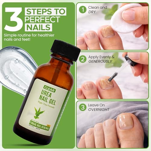 CLEAR 40% Urea Nail Gel with Tea Tree Oil – Night Time