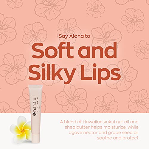 Hanalei Clear Lip Treatment Bundle (Full-Size and Travel-Size 3 Pack) | Made with Kukui Oil, Shea Butter, Agave, and Grapeseed Oil, Soothe Dry Lips (Cruelty free, Paraben free)
