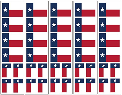 Texas Flag Temporary Tattoos - 40 Pack Party Favors