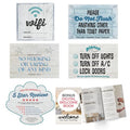 Essential AirBnB Sign Set: Wifi, No Smoking, Do Not Flush