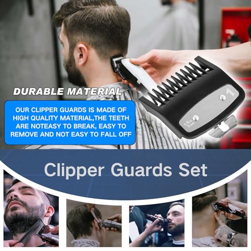 Replacement for Wahl Clipper Guards Set Hair Clipper and Trimmer,Compatible with Wahl 1 Guide Comb Attachment 1/8"(3.0 mm),for Barbers and Stylists,Black-2 Pack
