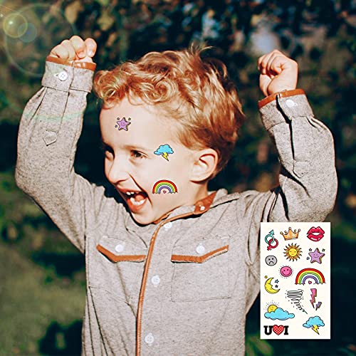 Metker Temporary Tattoos for Kids - 90 Sheets 1000+ Designs