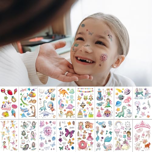 Zhtulck 600+ Waterproof Temporary Tattoos Set for Kids
