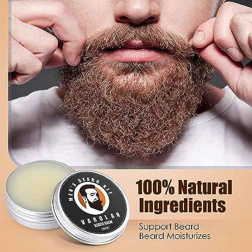Beard Growth and Grooming Kit - Growth Oil (2Oz), Balm, Comb, E-book, Storage Bag, Mustache Mens Gift Set for Him