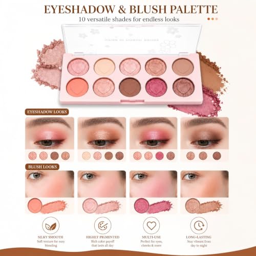 11-Piece Makeup Kit Set for Teens & Girls - Lipstick, Eyeshadow & Brushes