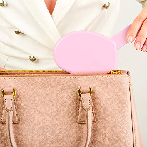 Heart Shaped Handheld Makeup Mirror 2-Pack, Pink & Purple