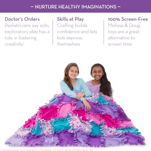 Melissa & Doug No-Sew Flower Fleece Quilt Craft Kit - 48 Squares