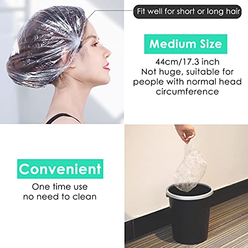 Disposable Shower Caps 30 Pack - Waterproof Hair Covers for Travel & Spa - 17.3 Inches, Thick & Durable, Unisex
