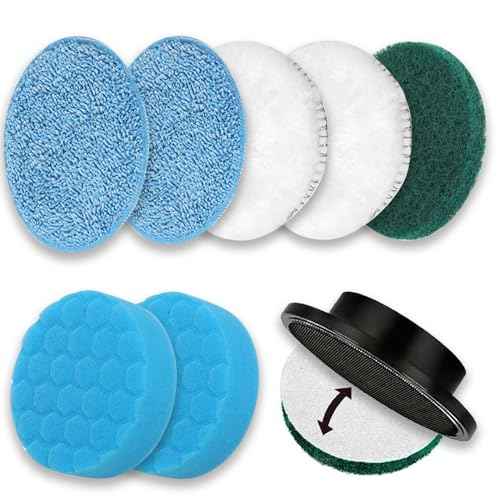 Brush Heads Set, 9 Pack 4 inches Cordless Electric Spin Scrubber Replaceable Brush Heads for Household Cleaning Brushes/Bathroom/Floor/Tile/Car