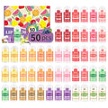 Mini Lip Balm 50 Pack, Natural Lip Balms with Vitamin E and Coconut Oil. Moisturizes for Dry Lips, Perfect for Christmas Gifts, Party Favors, Gift Bags and Small Gifts-13 Flavors