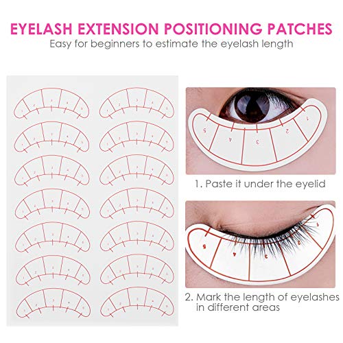 140 Pcs Paper Patches, 3D Eyelash Under Eye Pads,Eye Mapping Stickers, Patch Lash False, Eyelash Extension Paper Patches