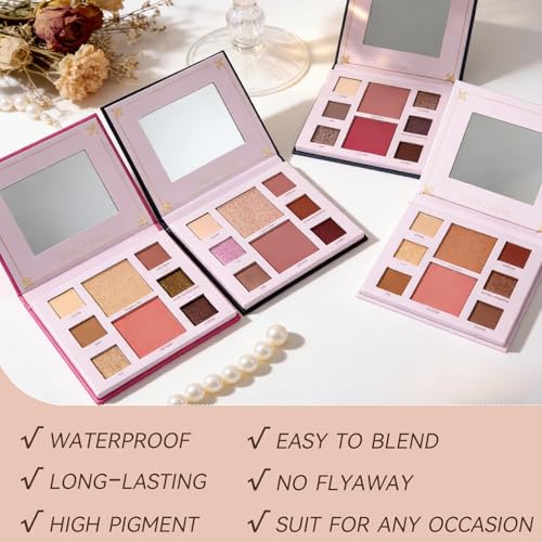 K'APEINE 4Pcs Eyeshadow Palette Set, 32 Colors Makeup Kit