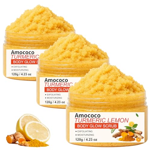 Turmeric Lemon Body Scrub 3-Pack - Brightening Exfoliator
