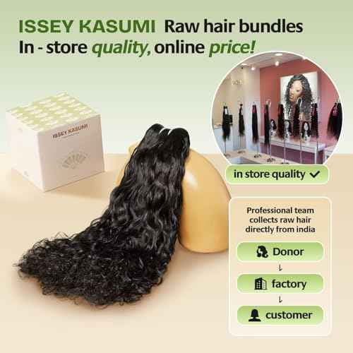 Raw Indian Human Hair Single Bundle,Triple Lifespan Than Regular Virgin Hair,In-Store Quality,Online Price! 100% Raw Indian Hair Bundles Water Wave Raw Hair Bundles 14 Inch