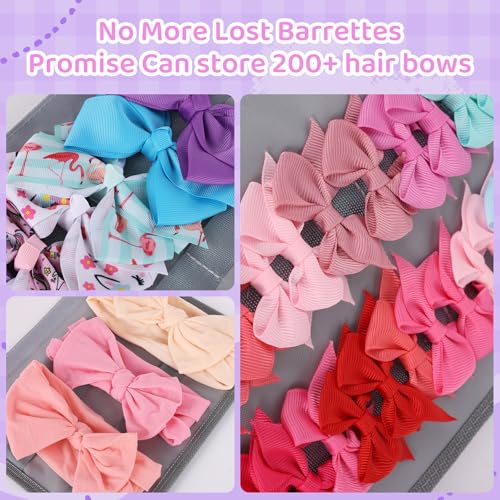 Pink Unicorn Bow Organizer for Girls Hair Clips