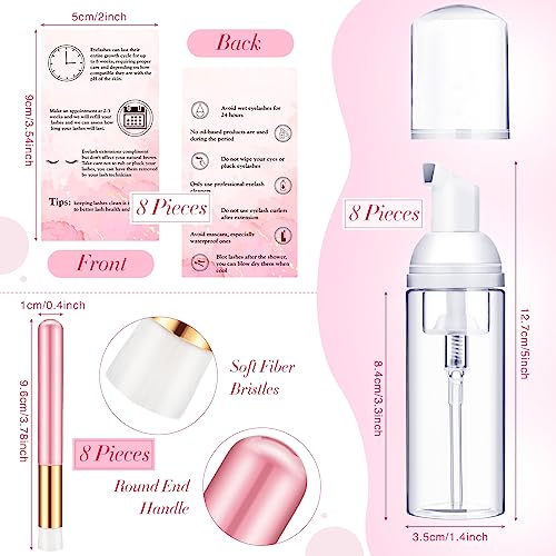 Eyelash Extension Aftercare Set with Brushes, Mascara Tubes & Travel Bag