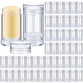 50 Pcs 75 ml Empty Deodorant Containers Twist Filling Stick Plastic Deodorant Container Refillable Bottles Bottom Filling Round Lip Balm Tubes Cylinder for DIY Lip Balm(Clear)