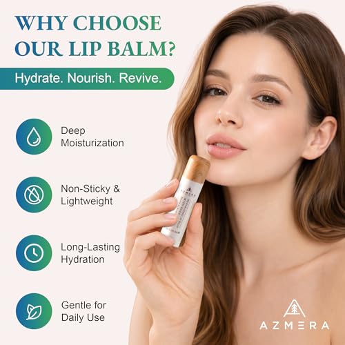 Azmera Cocoa Butter Lip Balm - Organic Shea Butter, 6g
