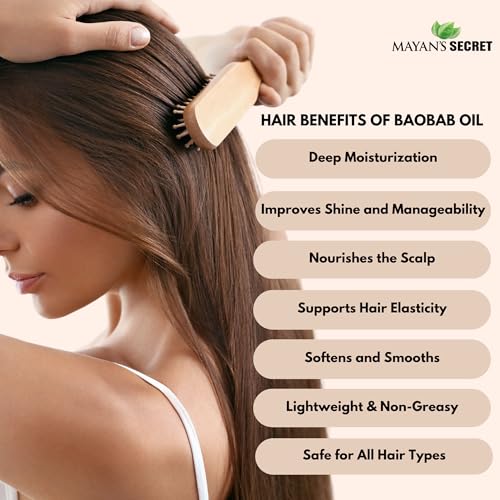 Mayan¡¯s Secret Virgin Organic Baobab Oil Cold Pressed Unrefined for Skin Hair and Massage 4 fl oz