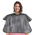 Black Waterproof Hair Dye Cape for Salon & Home Use - Hair Coloring & Styling Cover