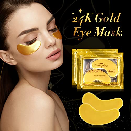 sefudun Under Eye Mask,20 pairs 24K Collagen Eye Pads,Under Eye Patches Skincare for Anti Aging,Anti Wrinkle,Reducing Eye Puffiness,Dark Circles