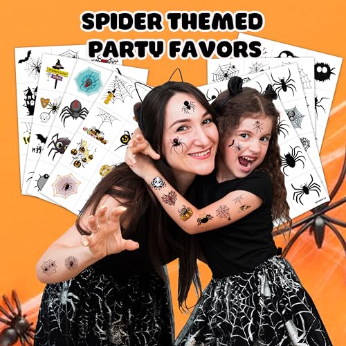 96 PCS Spider Temporary Tattoos - Halloween Party Favors