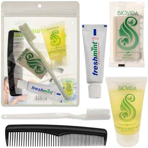 Moda West 24 Hygiene Kits - Bulk Case of Wholesale Basic Toiletry Kits for Men, Women, Travel, Charity 5 Pc Kit