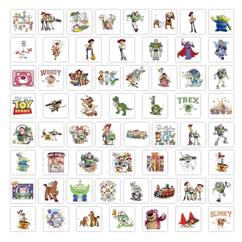 60 Pcs Cartoon Temporary Tattoos for Kids - Fun Anime Stickers