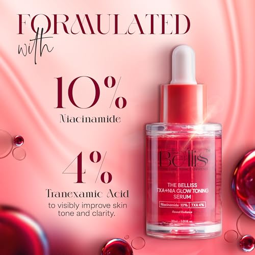 Belliss Niacinamide 10% + Tranexamic Acid 4% Serum (TXA + NIA) ? Niacinamide Serum for Face, Dark Spot Correcting, Brightening & Hydrating ? Fragrance-Free, Sensitive Skin Safe, Made in Korea (30ml)
