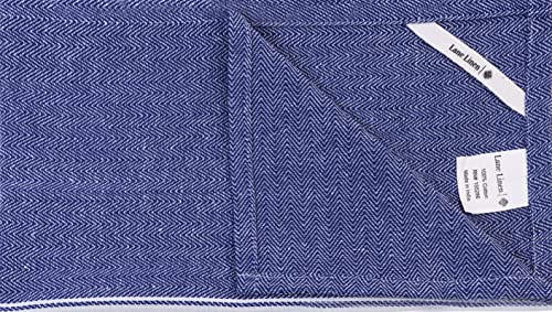 LANE LINEN Kitchen Towels Set - 100% Pure Cotton Dish Towels for Kitchen, Super Absorbent Kitchen Hand Towel, Blue Tea Towels, Soft & Durable Dish Cloths, Pack of 12 – 15”x25”, Blue Chambray