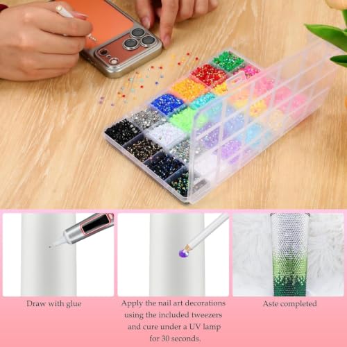 32000PCS Bedazzling Kit with 3mm Rhinestones & Tools