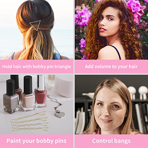 Blonde Bobby Pins 150 Count with Storage Case - Hair Styling & Hairpins