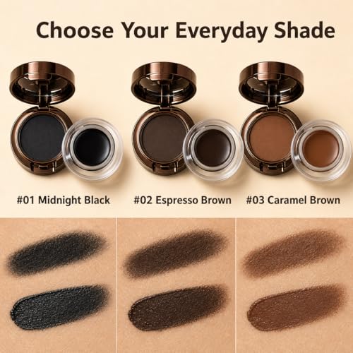 2-in-1 Brow Powder & Gel Eyeliner Kit with Mirror