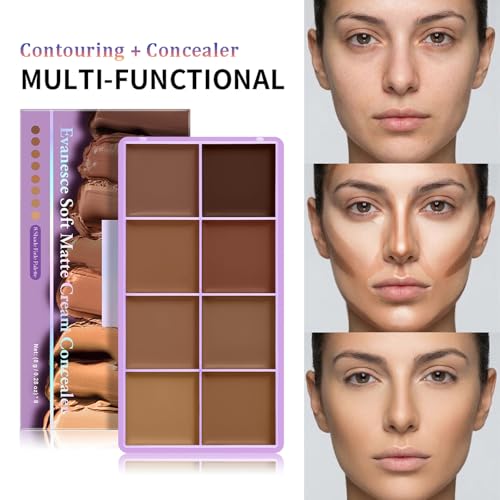 8 Color Cream Concealer Palette for Flawless Coverage