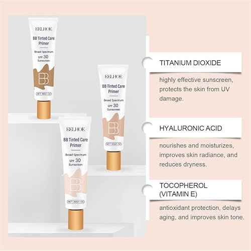 BB Tinted Moisturizer SPF 30, Full Coverage Light-Medium Skin Color Light Hydrating & Smoothing. (natural color)