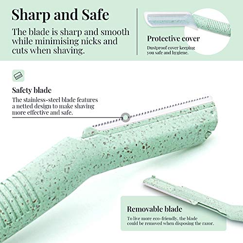 ennva Eyebrow Razor for Women | Dermaplane Facial Razor for Face | Hair Trimmer Face Razor for Body Use | Multipurpose Facial Hair Removal Disposable Blades Eyebrow Shaper Tool - 12pcs