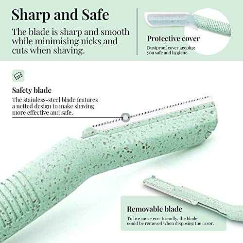 ennva Eyebrow Razor for Women | Dermaplane Facial Razor for Face | Hair Trimmer Face Razor for Body Use | Multipurpose Facial Hair Removal Disposable Blades Eyebrow Shaper Tool - 12pcs